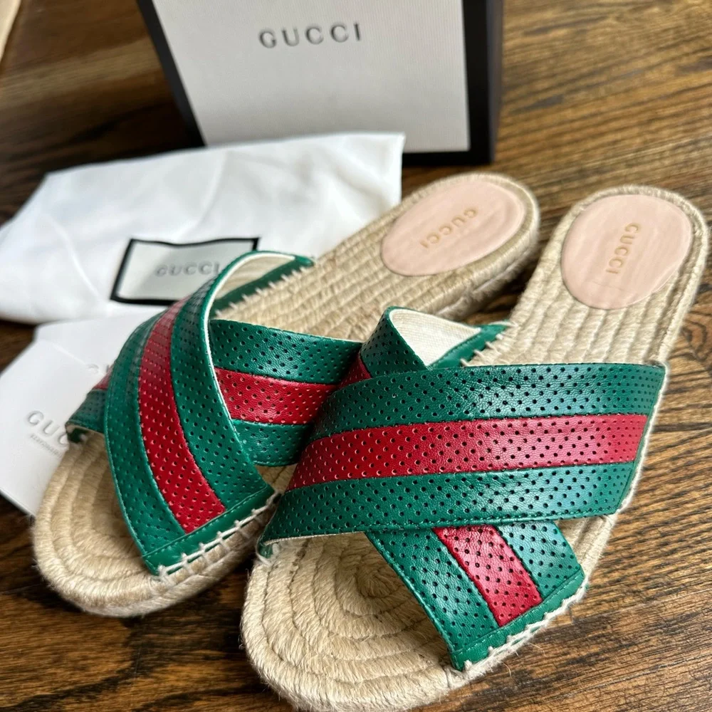 Gucci espadrille sandals 7.5 - Picture 4 of 9